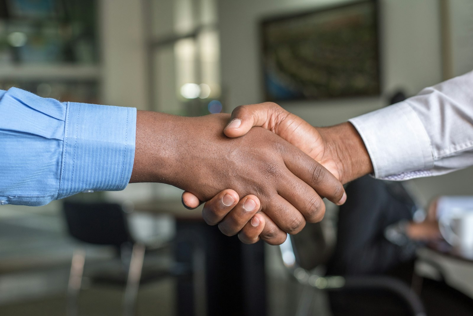 Handshake closing a home sale